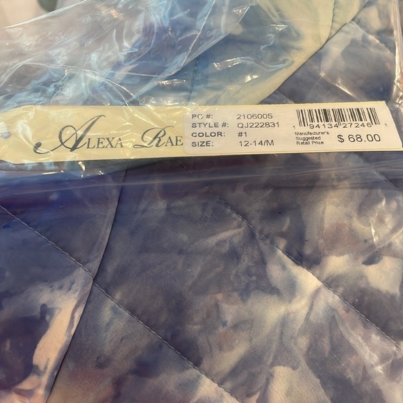 Alexa Rae Girls Blue Tie-Dye Puffer Jacket - Picture 9 of 11